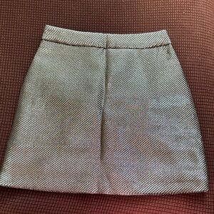 H&M Shimmering Silver Mini Skirt